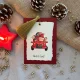 Kartka świąteczna z chwostem czerwona zdjęcie 1