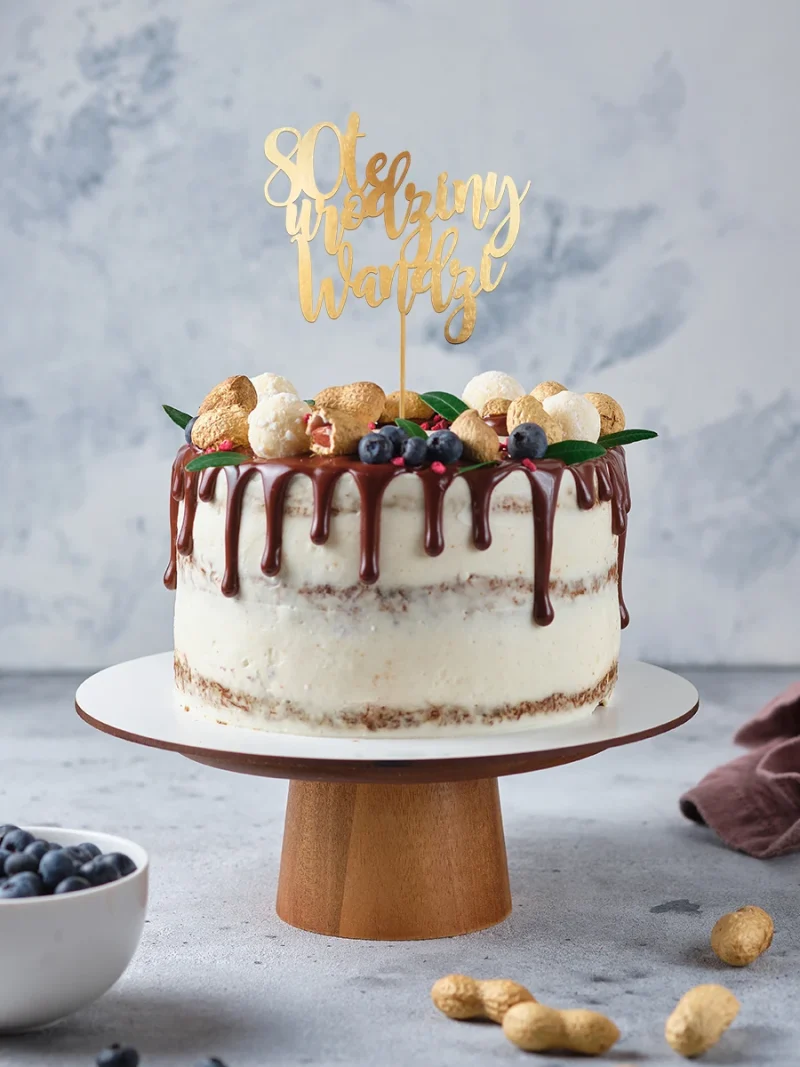 Topper na tort 80 urodziny